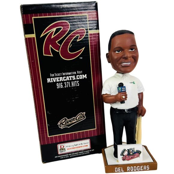 Del Rodgers Sacramento River Cats 2008 Collector's Edition‎ Bobblehead KCRA 3 - Picture 1 of 9